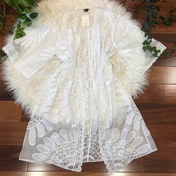 Swim Newlace Kimono Off White Beach Cover Up Poshmark
